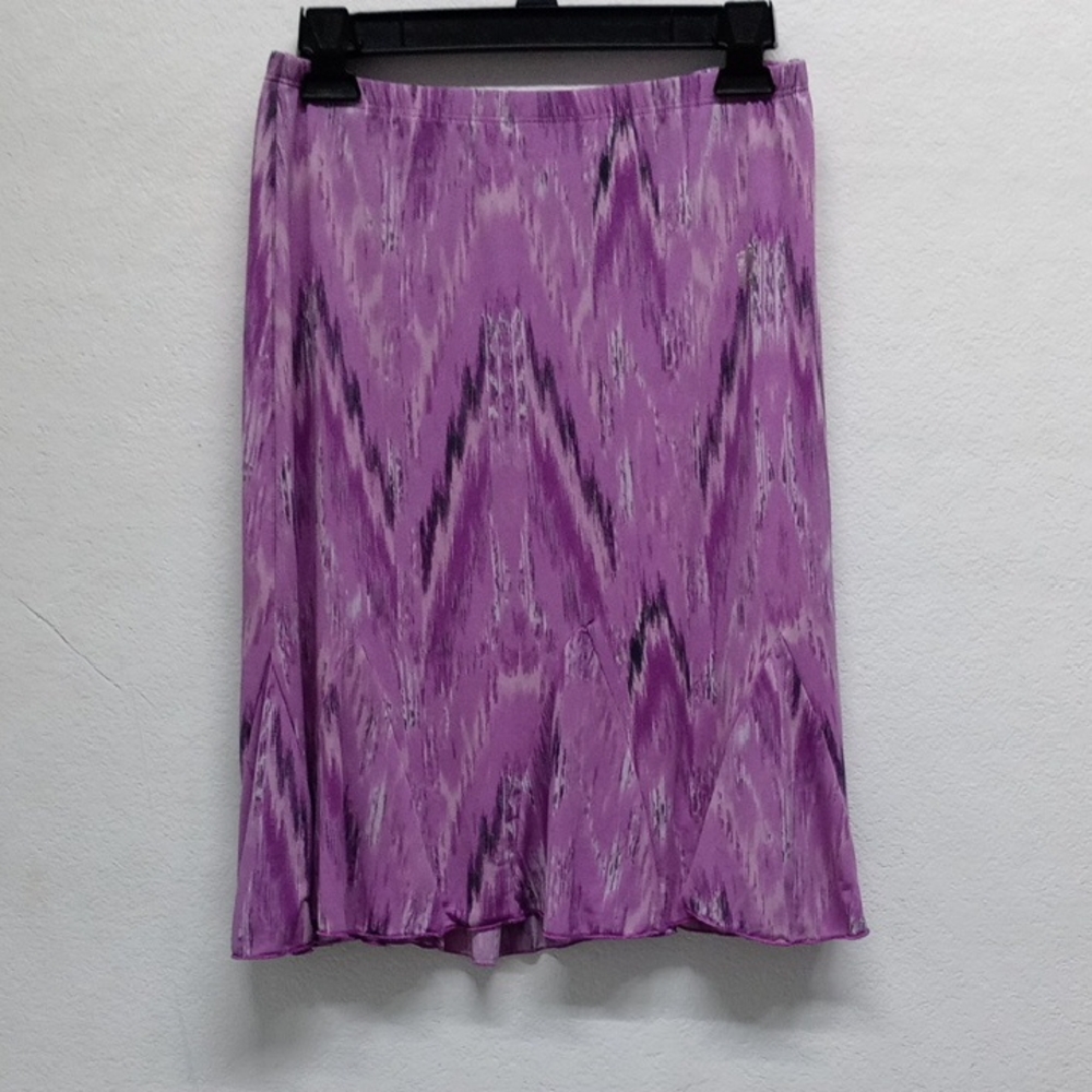 Worthington Purple And Patterned Women's Stretch Skirt